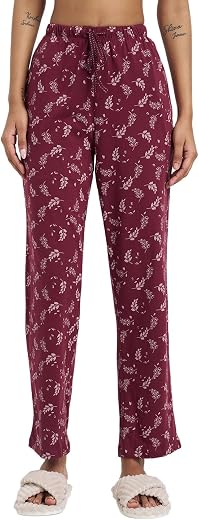 Dreamz by Pantaloons Women's Cotton Relaxed Fit Palazzo Lounge Pants | Drawstring Waist | Sizes 28–40