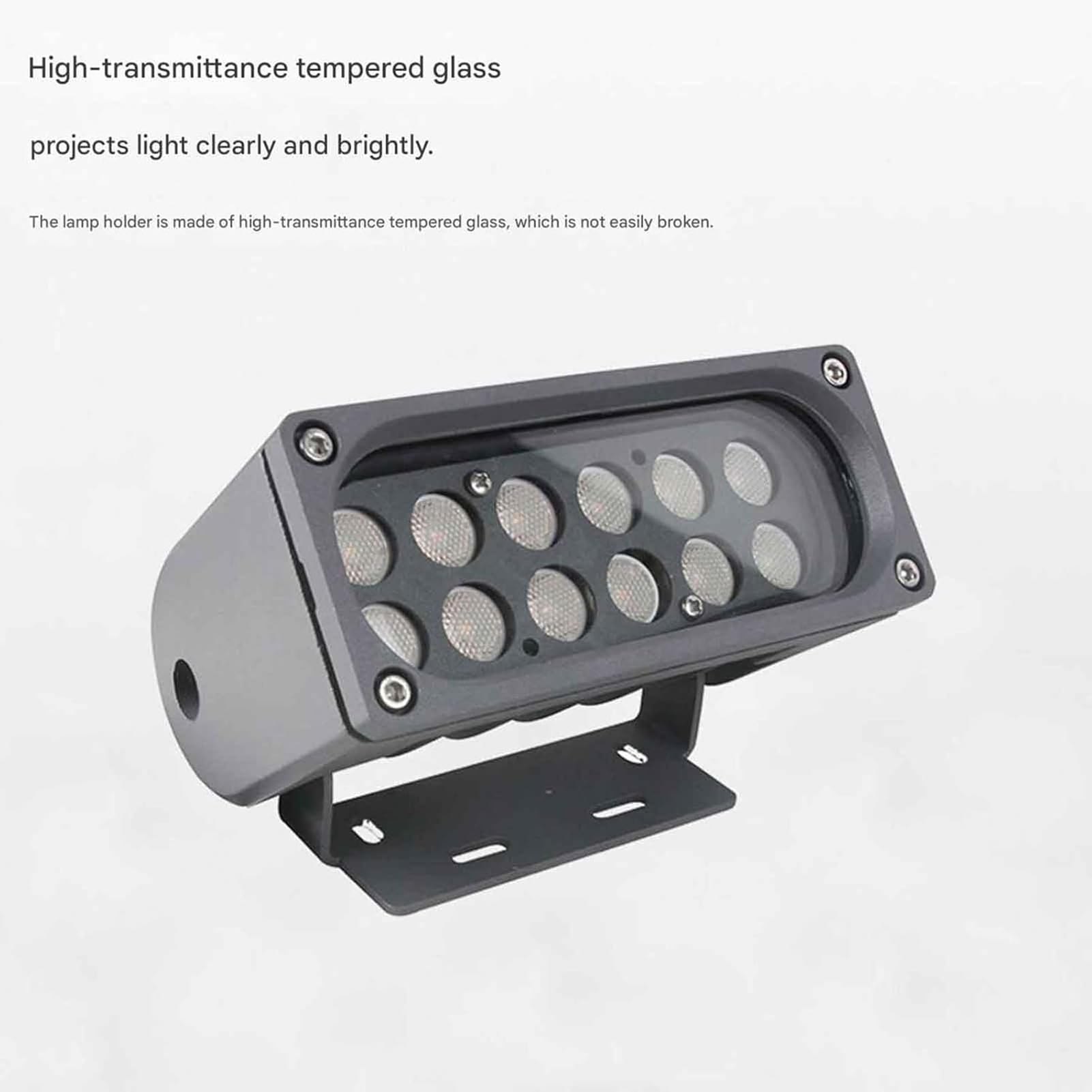 Luces De Paisaje - Focos Rectangulares Para Exteriores, Iluminación LED Exterior Impermeable IP65, Foco LED De 12W, Para La Iluminación De Patios, Jardines Y Entradas(Neutral White)