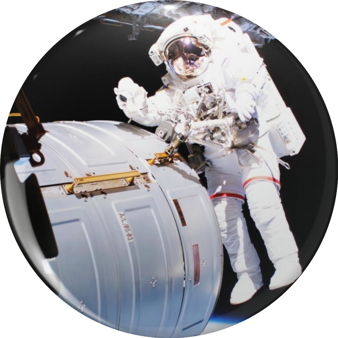 Astronaut Space Explorer Satellite Space Station NASA Science Gift Lapel Pin Brooch Badge for Backpack Hat Jacket | Unique Novelty Gift Idea 0.75"
