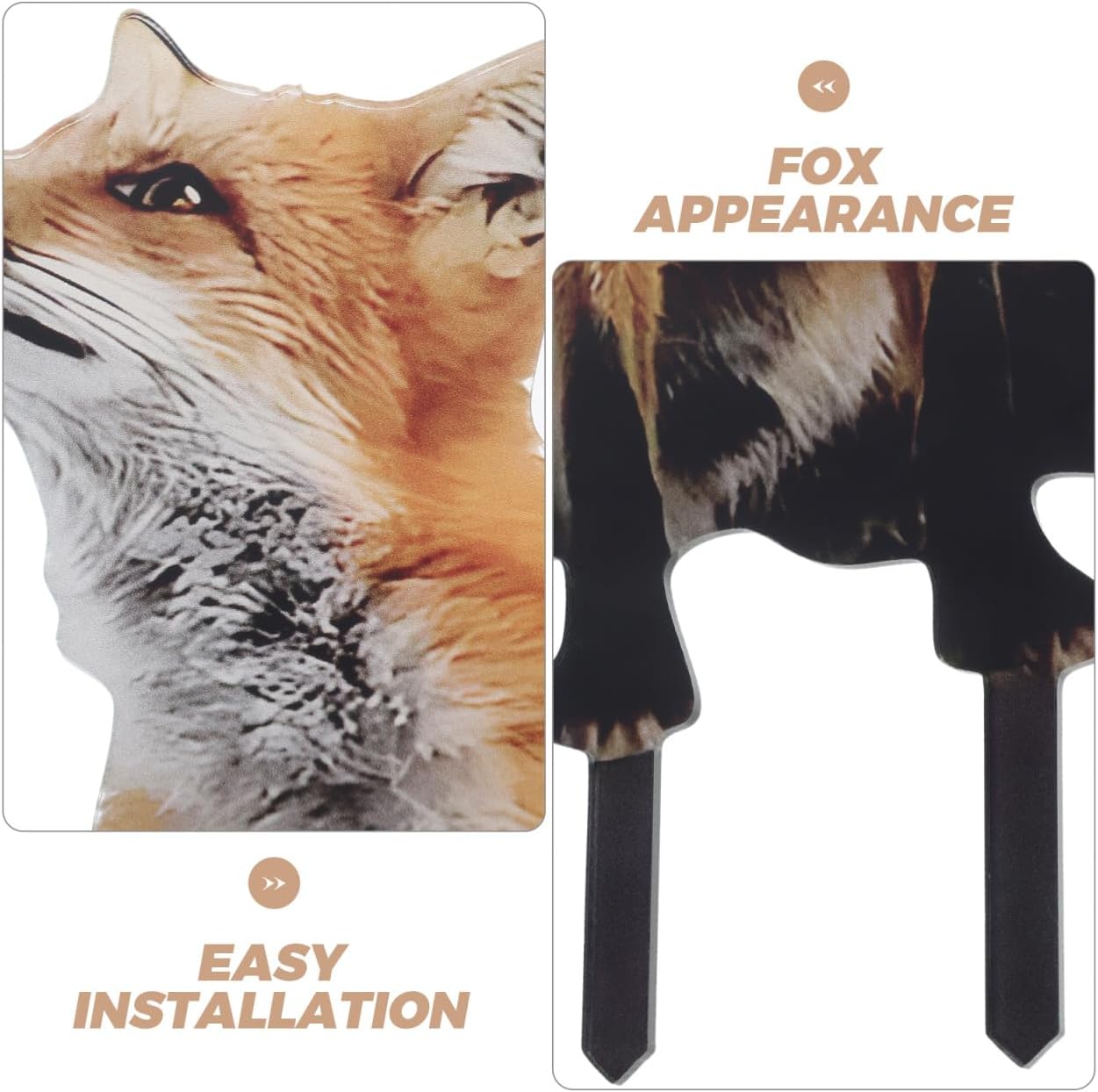 Totority Fox Lawn Sign - Acrylic Garden Stake for Outdoor Yard and Patio Decoration Cute Fox Figurine for Natural Wildlife Theme Easy Installation image 5
