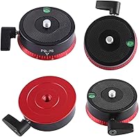 Vista 6 de Base de panorámica de cámara, cabeza de trípode de bola panorámica de aleación de aluminio de tornillo de 3/8 pulgadas con nivel de burbuja