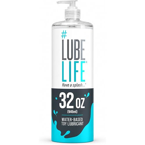 LUBELIFE Water Based Toy Lube, Personal Lubricant, Safe for Toys 32 fl oz | Toy-safe water-based glide, non-staining, condom compatible, big bulk refill bottle, body-safe ingredients, refill value size