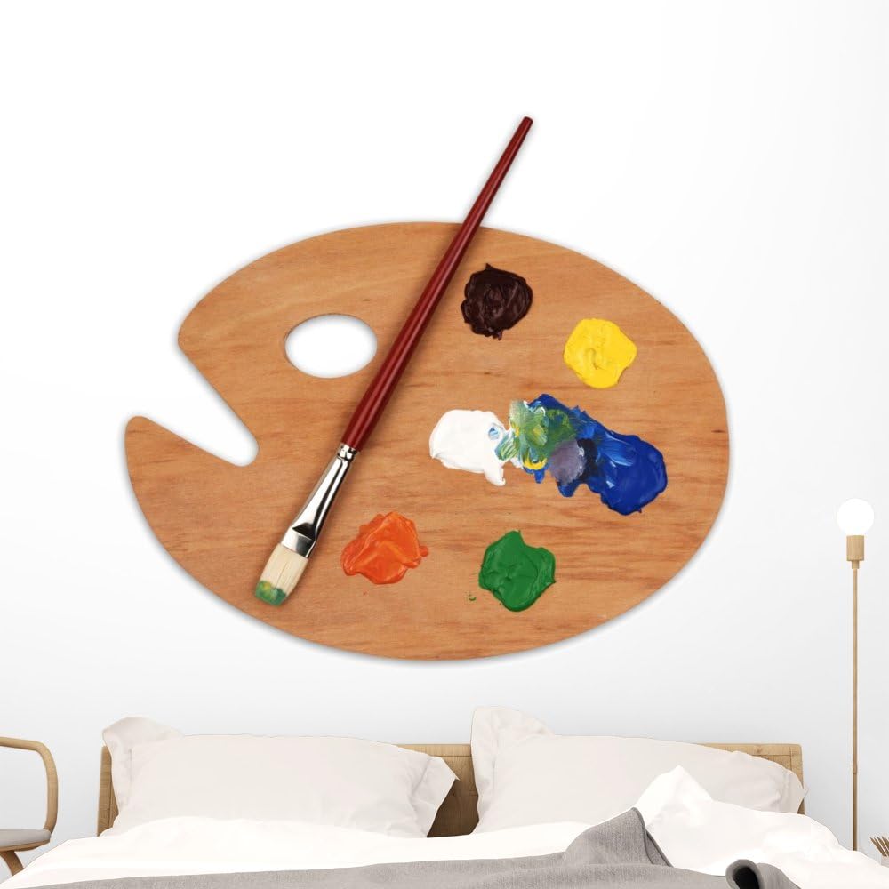 Wallmonkeys Art Palette Wall Decal Peel and Stick Decals for Girls (48 in W x 42 in H) WM178899