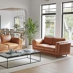 Valencia Artisan Full Leather Sofa 88” - Pure Full Italian Nappa Leather Couch, Solid Wood Accent, Ultimate Comfort, Cognac Tan - Image 4