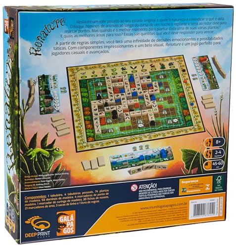 Galápagos, Renature, Jogo de Tabuleiro para amigos, 2-4 jogadores, 30-60min