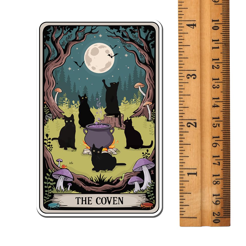 Imán decorativo gato negro Brujas Tarot 4 pulg miniatura 2