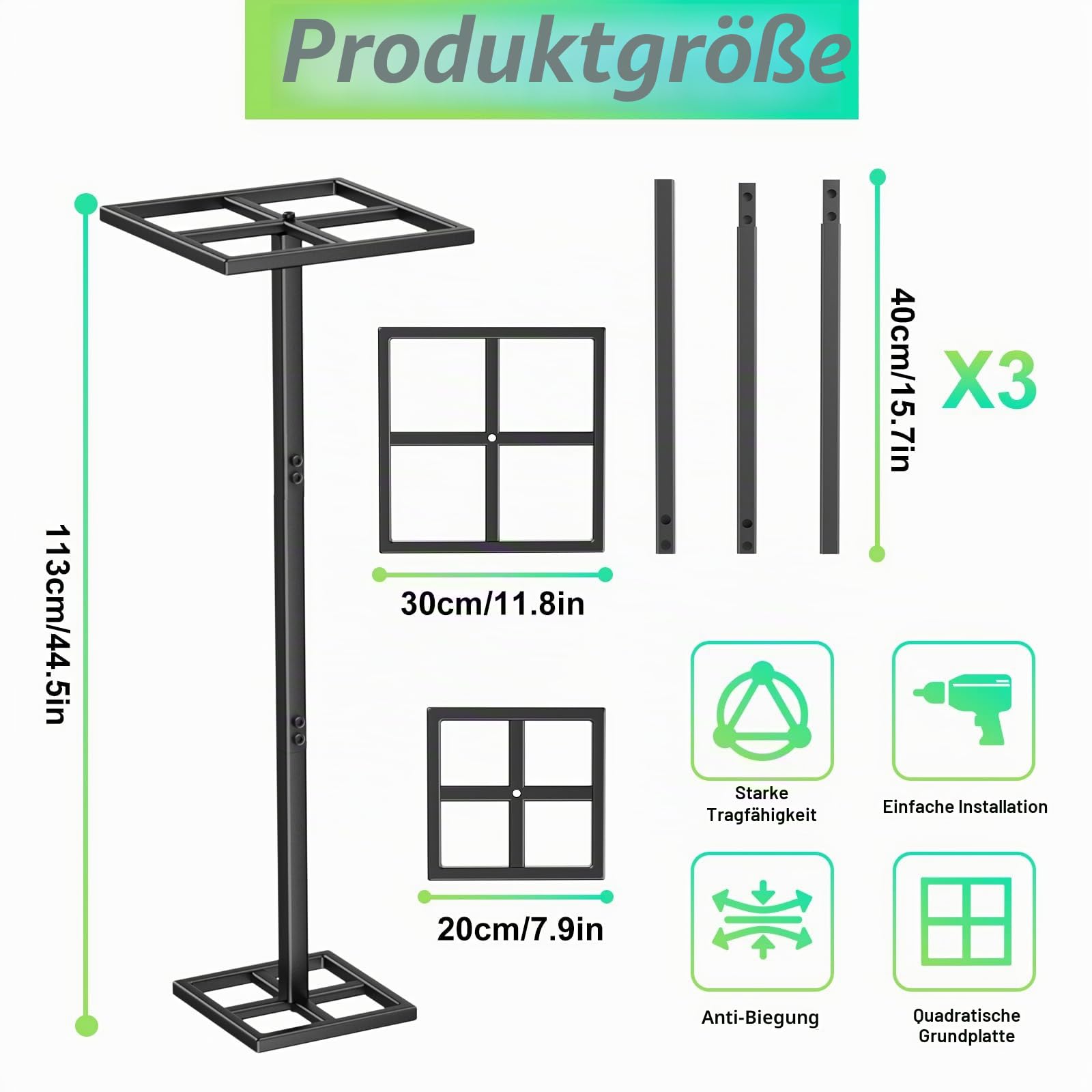 Metall Drachenfrucht-Gerüst,44" verstellbares Dragon Fruit Trellis