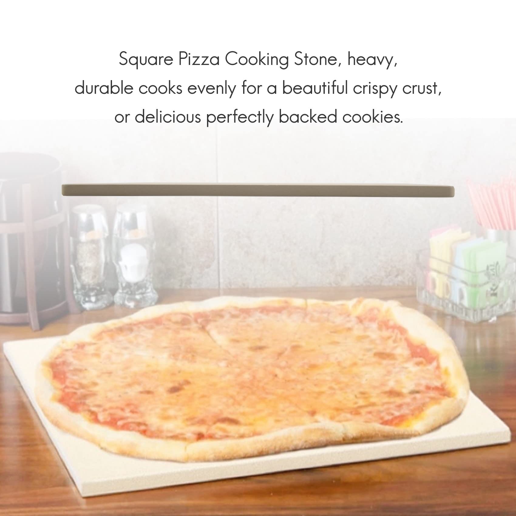 Pmkvgdy Pierre à pizza pour cuisson au four et barbecue Plaque de cuisson 305 x 305 x 10 mm