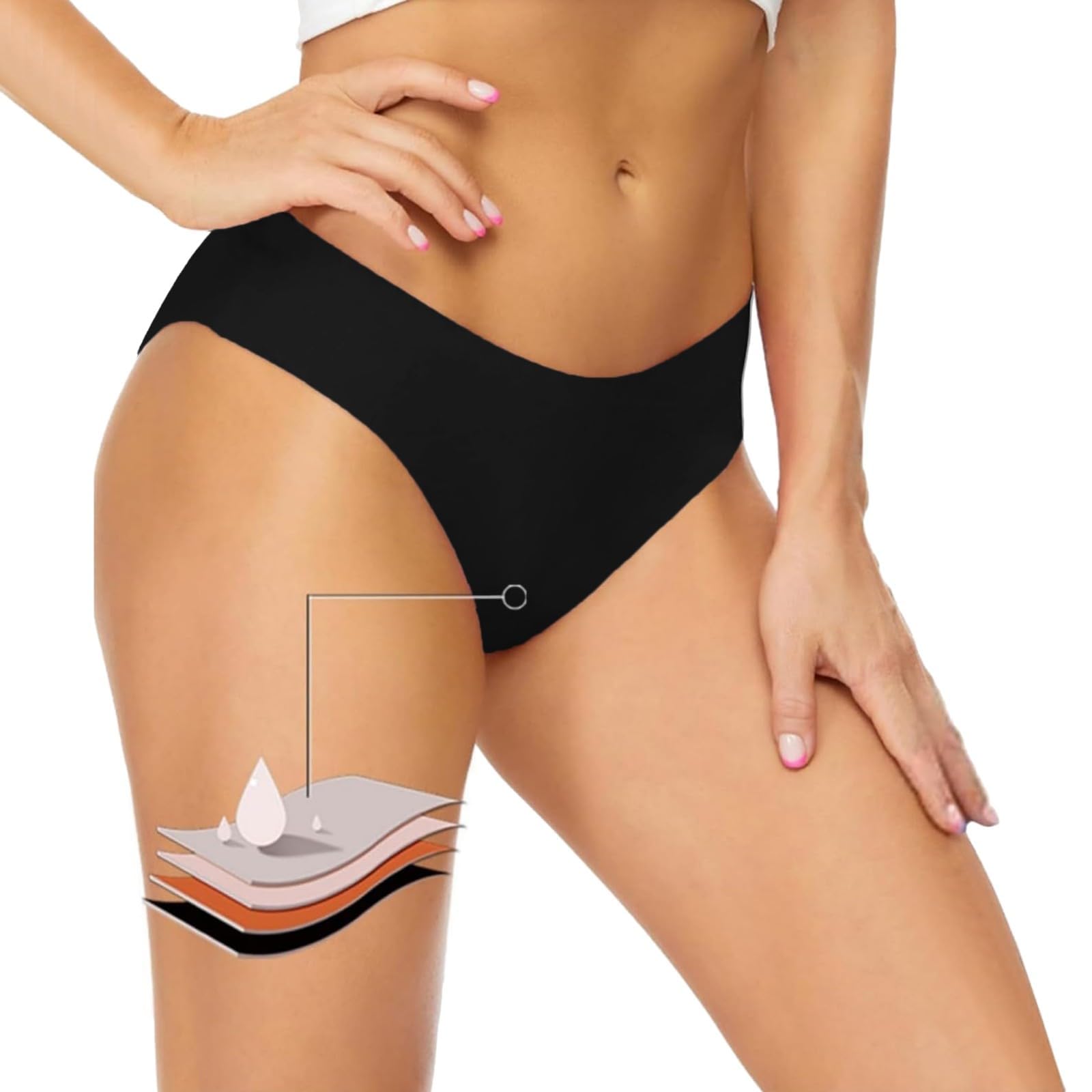 Gyaimxfu Traje de Baño Menstrual Mujer Bikinis y Braguitas para Mujer Cómodas Y Suaves Ropa Interior Menstrual a Prueba de Fugas Bikini Bottoms Pantalones Impermeables Sexy Mujer Traje De Bikini