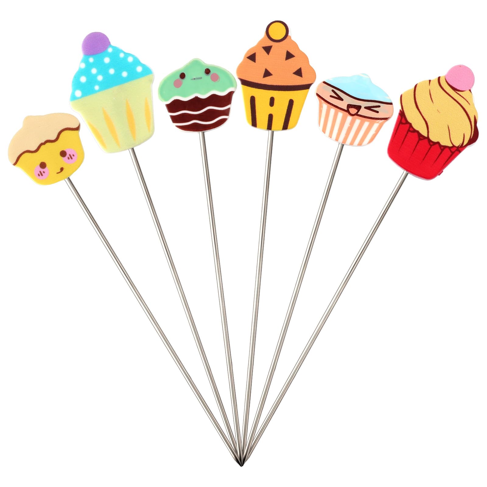 6pcs Cake Test for Baking, Durable Stainless Steel Cake Test Stick Baking Doneness Tester Sets Reusable Kitchen Bakery Tools for Cupcake Bread Muffin Supplies