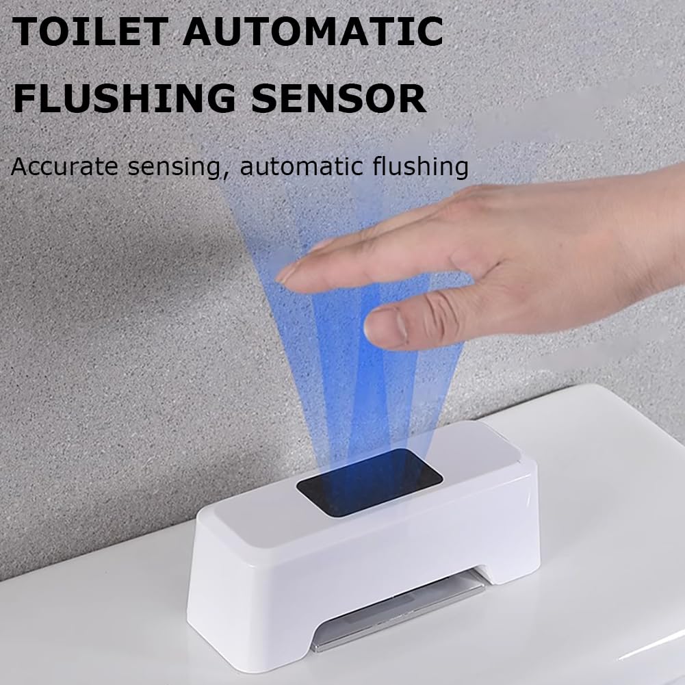 Sensor De Descarga De Inodoro Sin Toque Automático Flusher De Inodoro, Sensor Automático De Infrarrojo Externo Flusher De Inodoro, No Contacta El Kit De Descarga,Azul