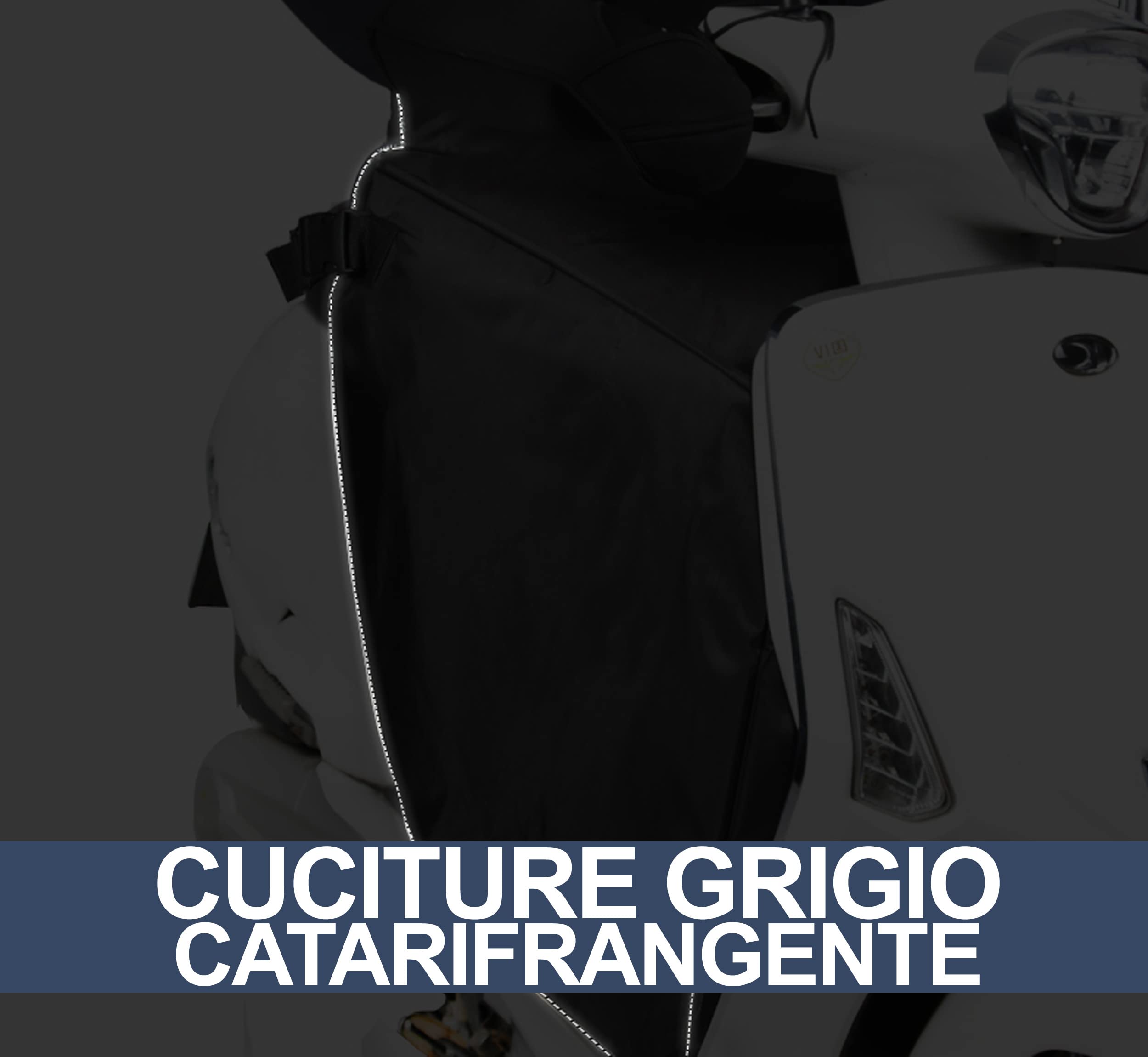 Auto Accessori Lupex LS-1058 - Lona cubrepiernas afelpada universal para scooter y moto | Cubrepiernas ajustable, impermeable y cortavientos (modelo B)