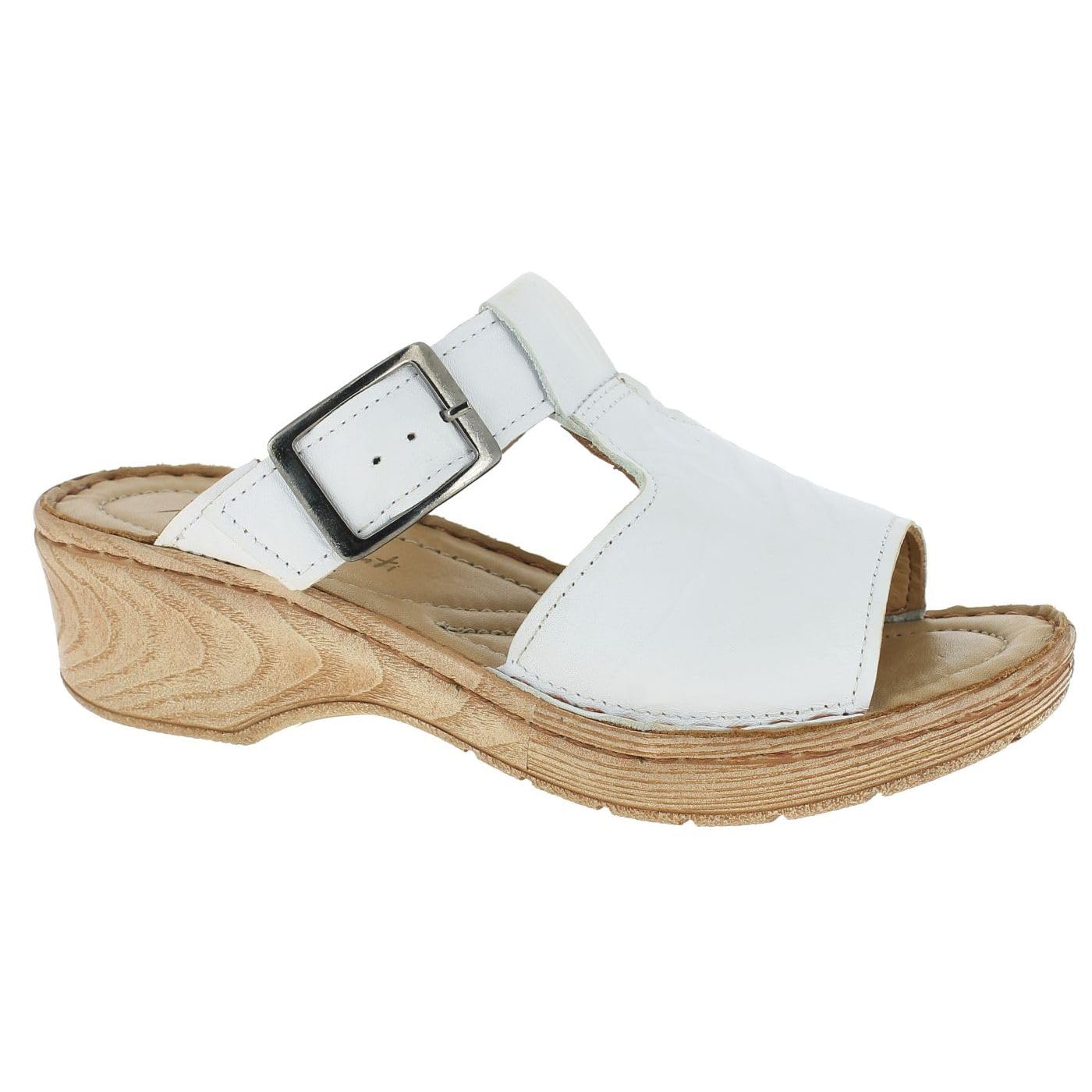Andrea Conti Women's Sandals with Heel, White, 38 EU, Weiß, 6 UK