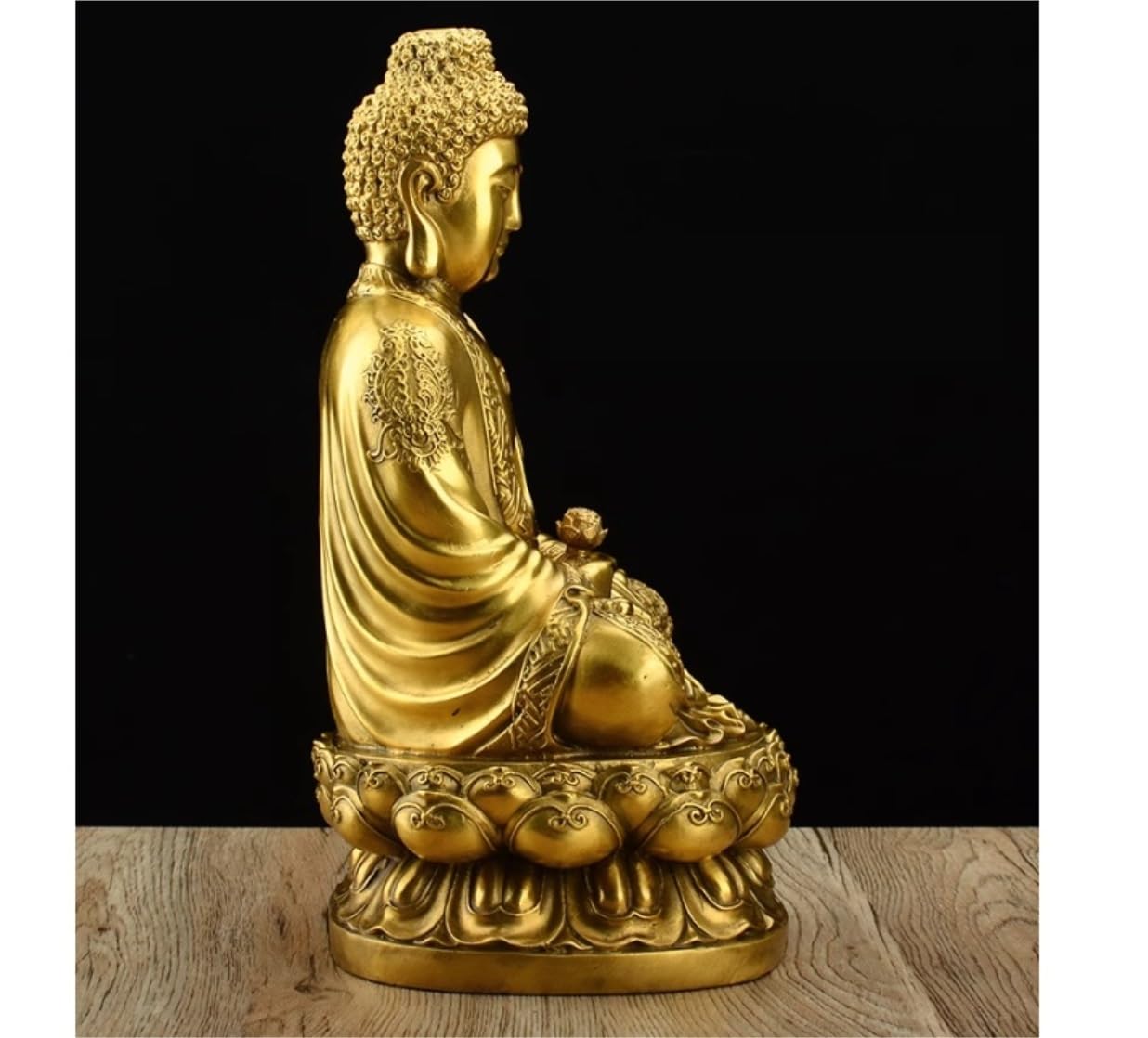 Figuras Budas Estatuilla Sentada De Latón De La Estatua De Buda De 15,7 Pulgadas para La Decoración del Ministerio del Interior Budas Decorativos