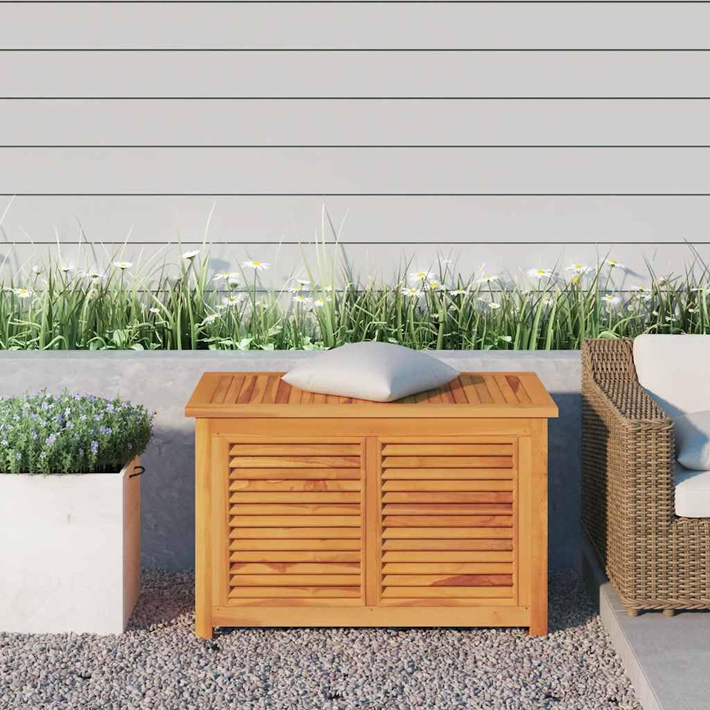 Fengshui Scatola da giardino in legno di teak, 90 x 50 x 58 cm, in legno | sacchetto in PE impermeabile, vernice a base d'acqua, molto spazio, istruzioni di montaggio incluse (lingua italiana non