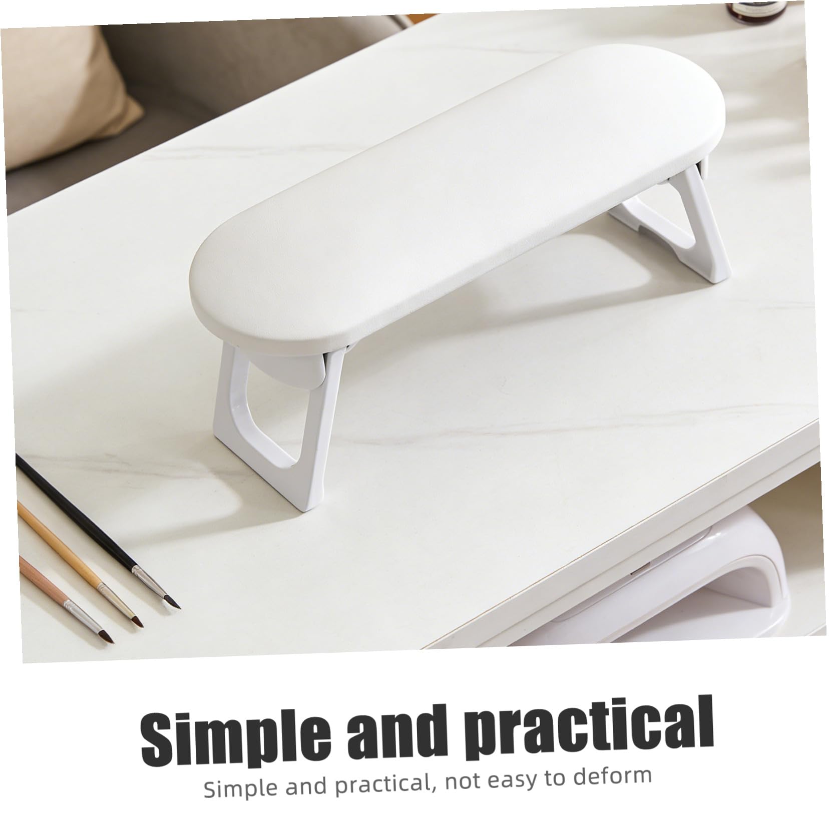 Cuscino Supporto Braccio Manicure Bianco in Plastica