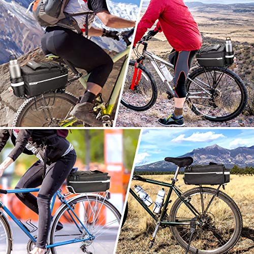 E-More Bike Bag, 10L Bike Pannier Bag Waterproof Bicycle Rear Bag Insulated Cycling Trunk Bag Cycle Luggage Carrier Bag… - Image 7
