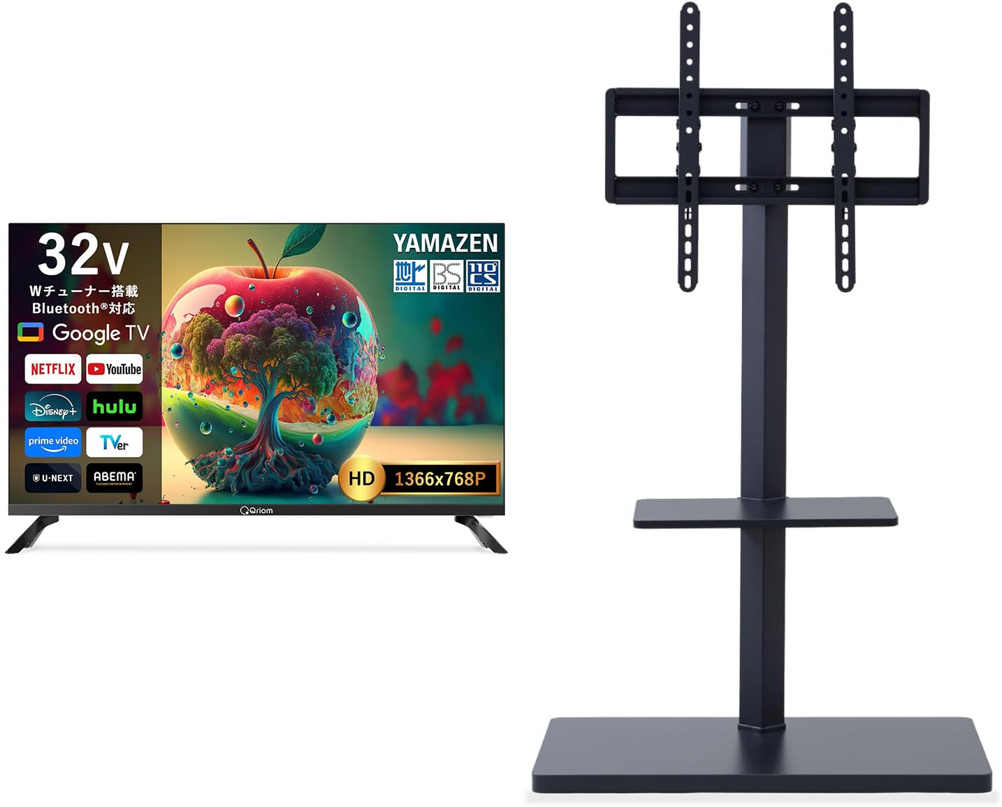 Amazon | 【セット買い】 [山善] 32型 液晶 テレビ Google TV