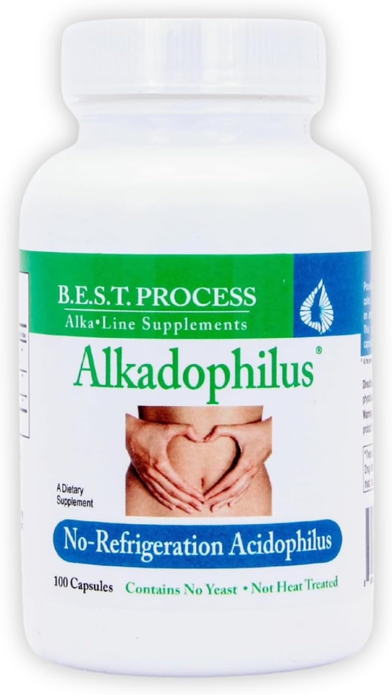Morter HealthSystem Alkadophilus Best Process Alkaline — No Refrigeration Probiotic & Prebiotic Digestive Supplement — 1.5 Billion CFU of Good Bacteria & Beetroot