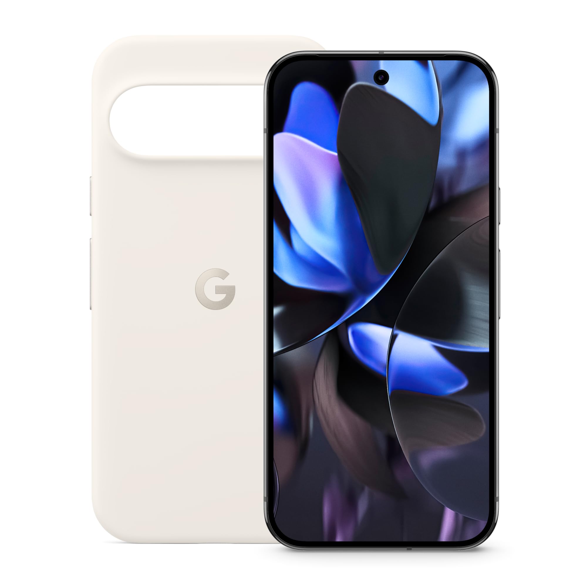 GooglePixel 9 Pro - Unlocked Android Smartphone with Gemini, Triple Rear Camera System, 6.3" Super Actua Display - Obsidian, 512GB + Pixel 9 & Pixel 9 Pro Case - Porcelain