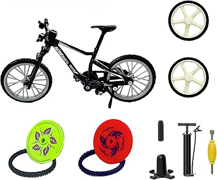 Finger Bicycle Alloy Bicycle Model Modified Wheel Accessories Suitable for Desktop Decoration Ornaments Black