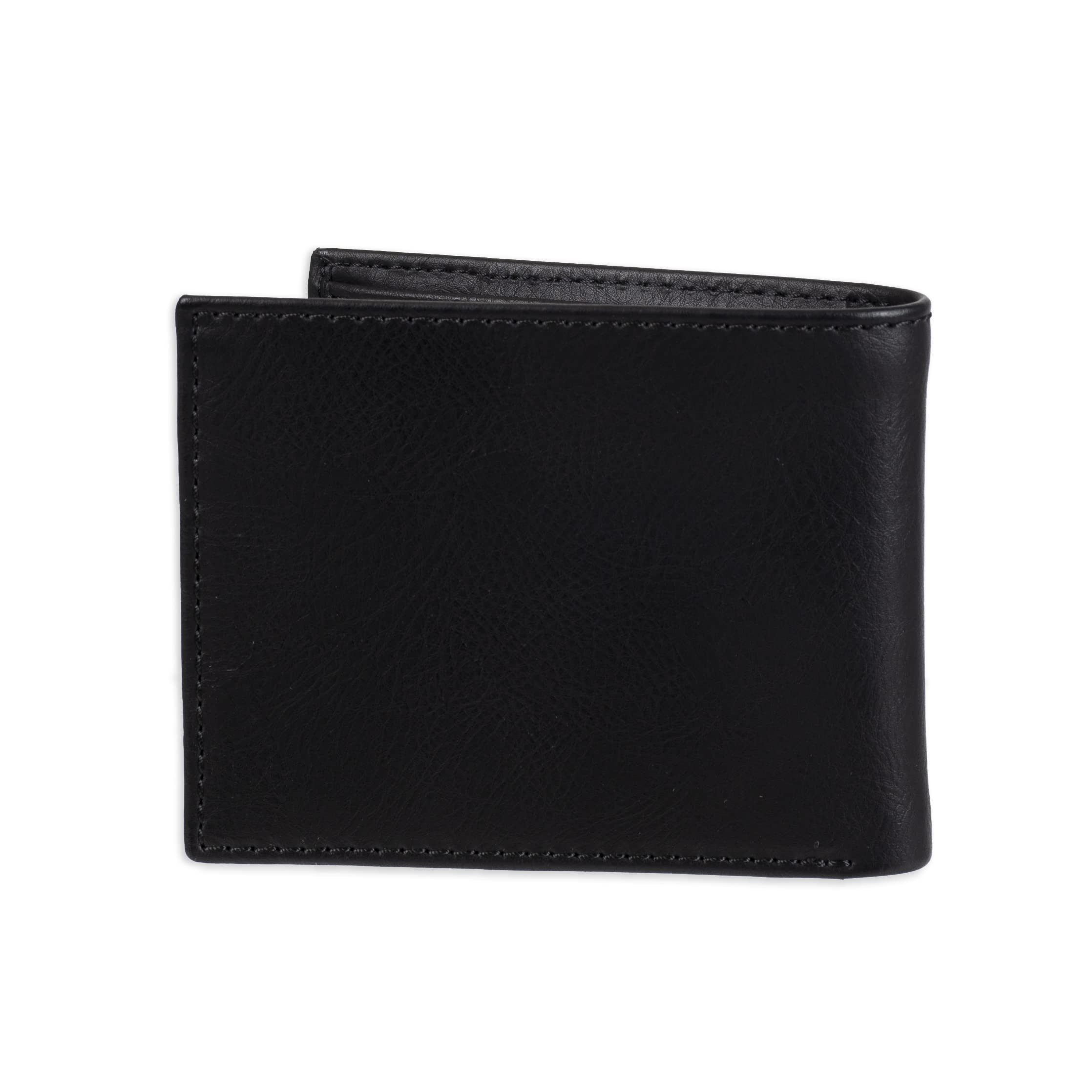 NASA Leather Slimfold Wallet - Laser Engraved Cowhide, 14 Pockets, Large Capacity Card Holder