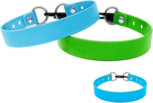 SparkDog 3/4 High Flex Quick Adjust E-Collar Strap Waterproof Replacement Collar Compatible w/SportDOG, Garmin, Dogtra & E-Collar Technologies, Genuine BioThane-Made in USA Aqua HF, High Flex