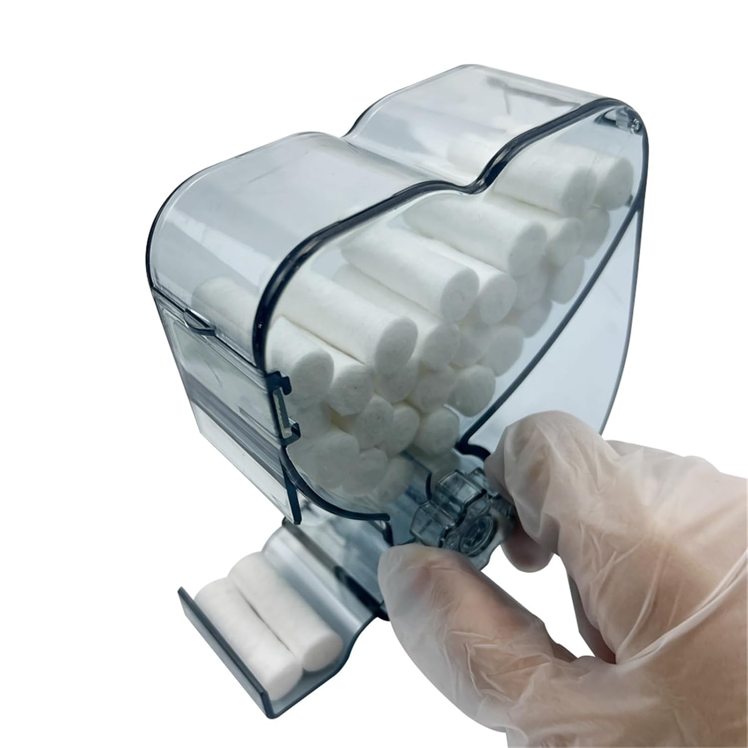 Cotton Roll Dispenser Hygienic Divider Rotary Type Dental Cotton Roll Dispenser Holder Storage Box Dentistry Lab for Clinic Oral Odontologia Tools(1pcs Purple)