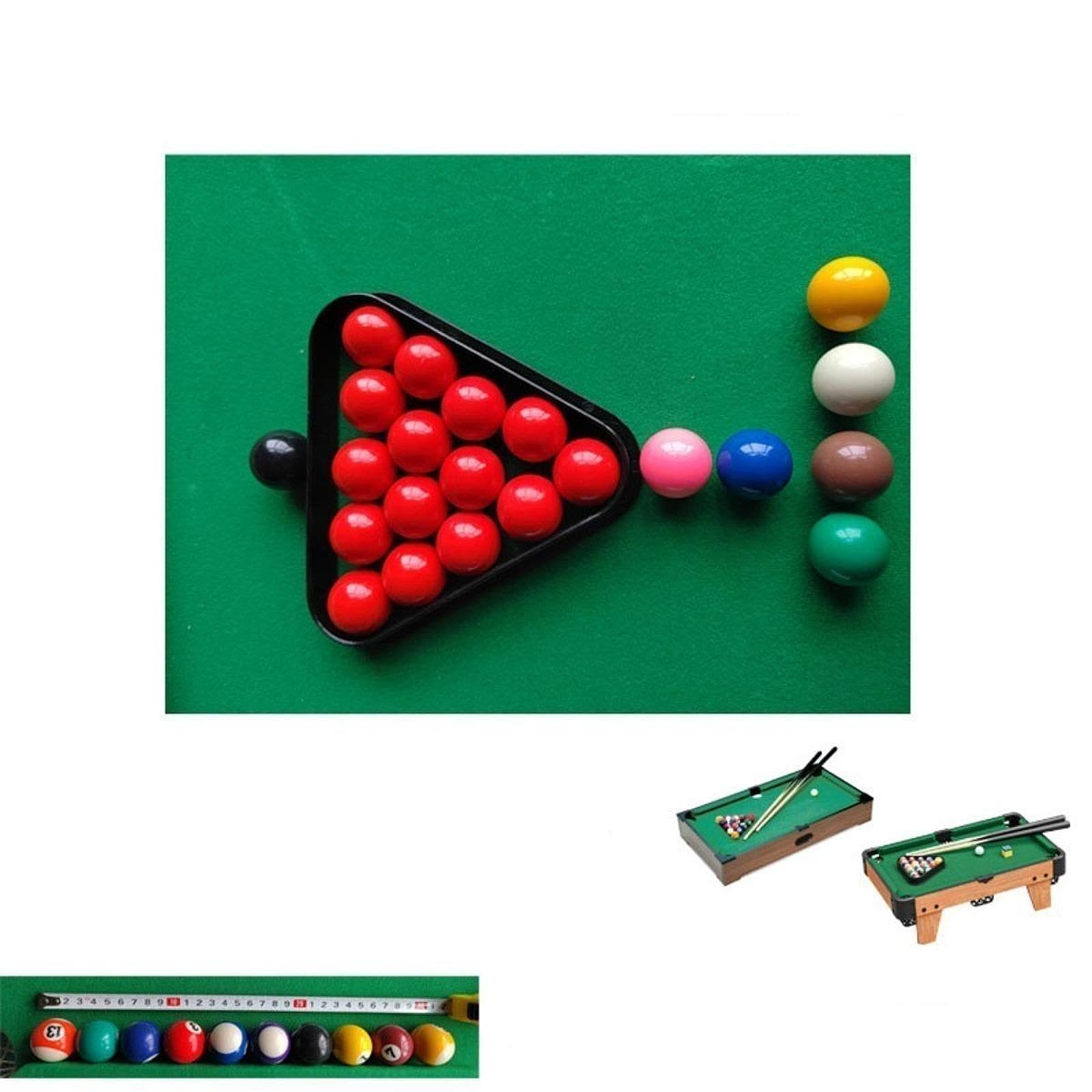 Perfk 22 Mini Boules de Billard avec Triangle 2,5 cm Ensemble Complet
