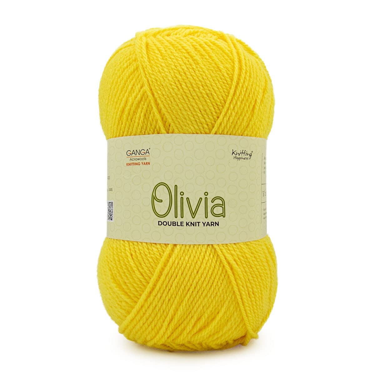Ganga Olivia Hand Knitting and Crochet Yarn (Sunny Yellow) (400gms)
