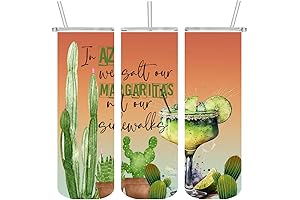 In AZ We Salt Our Margaritas, Not Our Sidewalks 20 oz Tumbler with Lid