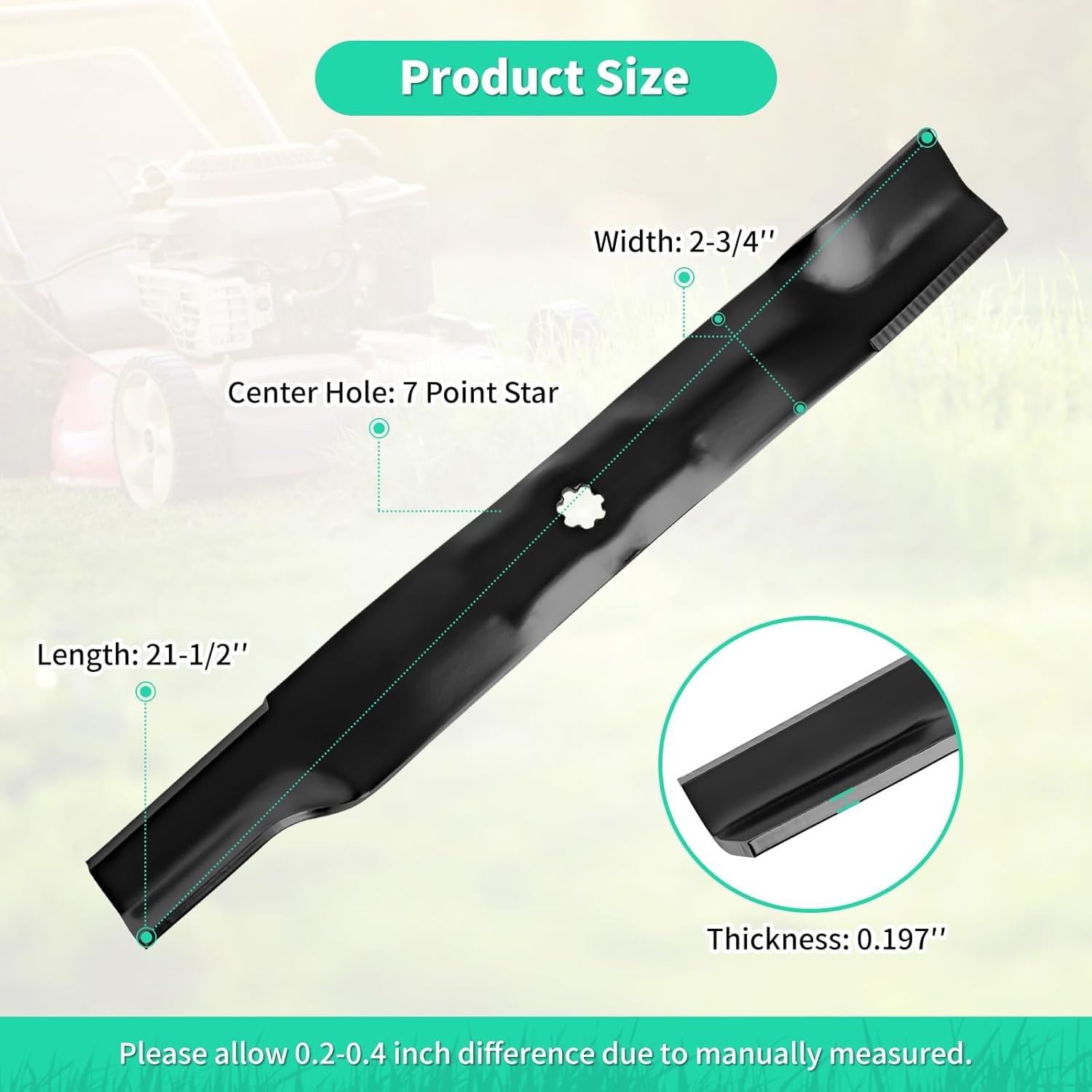 AM141034 High Lift Blades for 42" Deck, AM137327 Mower Blades Compatible with John Dee-re D105 D125 D130 E100 E110 E130 LT150 LA135 Z225, Replaces AM137328, AM141032, M154061, M154062, 2 Pack