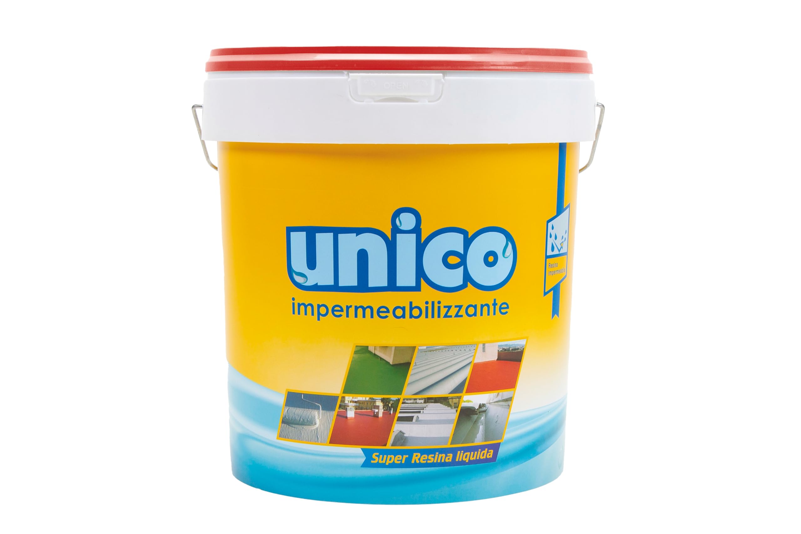 ICOBIT Unico, Super resina liquida impermeabilizzante, Rosso, 10 kg