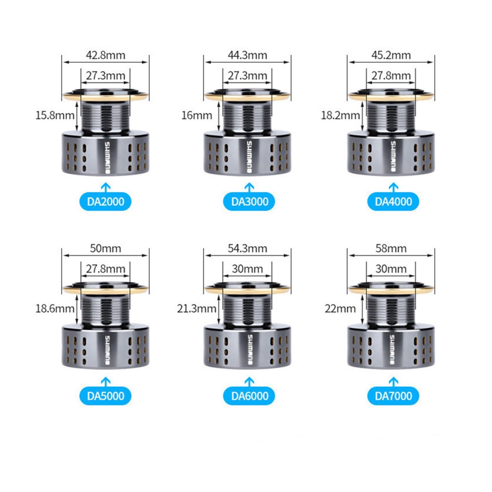 Moulinet De Pêche Spinning Capacité 2000-7000 - Bobine Métal, Bras Gauche/droit