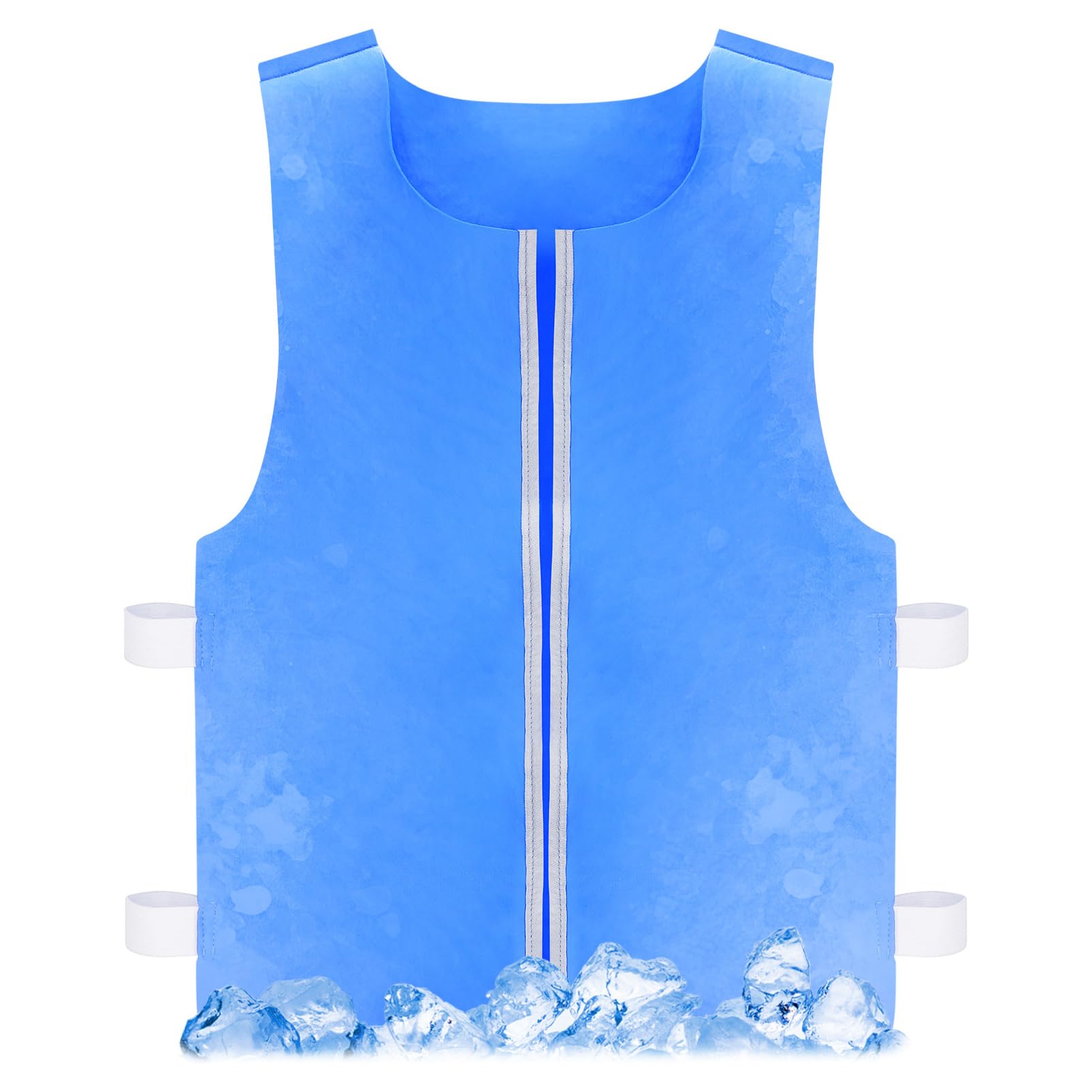UKCOCO Unisex Cooling Vest, Ice-Body Cooling Product for Hot Weather, Summer Cool Jacket to Stay Cool in Hot Weather (Sky Blue)