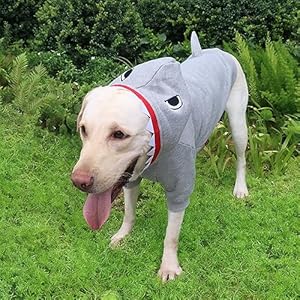   Shark-Christmas-Holiday-Costumes-for-Extra-Large-Dogs-Jaws-Hoodies-Clothes-Labrador-Rottweiler-Great-Dane-Grey-4X-Large