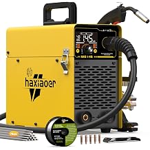 145 MIG Welder with LED Display IGBT Inverter Welder 110V Flux Core MIG/Lift Tig/Stick Welding Machine 2T 4T Three in One Professional MIG Welder for Home and Industrial Use