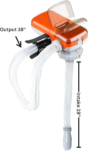 Miniatura 2 de FlowJoe Bomba de transferencia de combustible más bomba manual | Parada automática, funciona con pilas AA, doble rosca para latas de gas comunes,