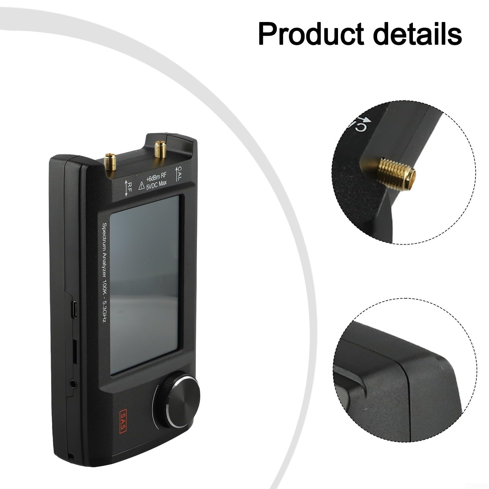 Analizzatore di spettro portatile SA5 con LCD IPS da 4 pollici, da 100 kHz
