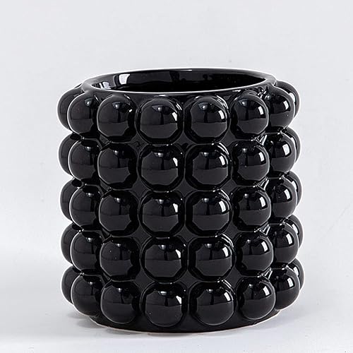 Miniatura 8 de Anding Jarrón blanco. Flores. Jarrón de cerámica blanca para decoración del hogar. Jarrón de hierba de las pampas. Florero bohemio. Jarrón moderno.