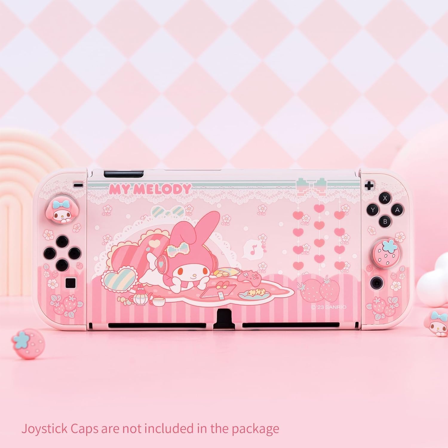 Kuitmor Switch-Schutzhülle für Switch, süßes Cartoon-Design, schlanke Schutzhülle aus hartem PC, kompatibel mit Switch-Konsole und Original-Controller-Controllern (für Switch OLED)