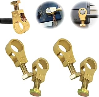 New Pure Copper Battery Connection Clip,Car Battery Terminal Connectors Kit, Battery Terminal Connectors,Car Battery Cable Terminal Clamps Connectors for Car Van Carts (2pair)