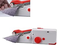 Vista 5 de Máquina de coser de mano, mini profesión DIY máquina de coser portátil a mano, máquina de coser multifuncional para el hogar, alimentación