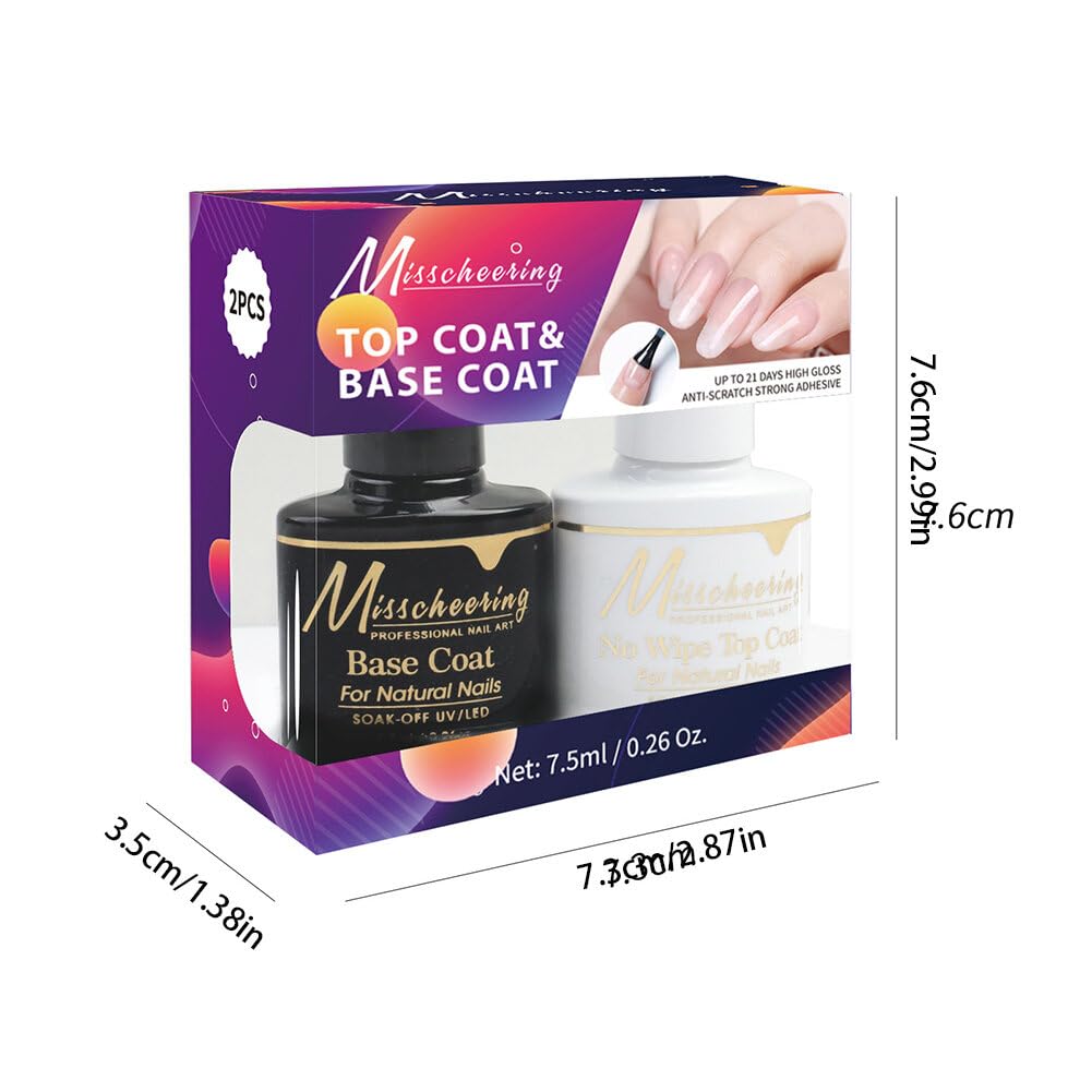 Super Strong Nail Glue for Acrylic Nails,Glue Set Quick Dry Nail Glue Detachable Bottom Glue Sealing Layer Nail Art Decoration Nail Glue