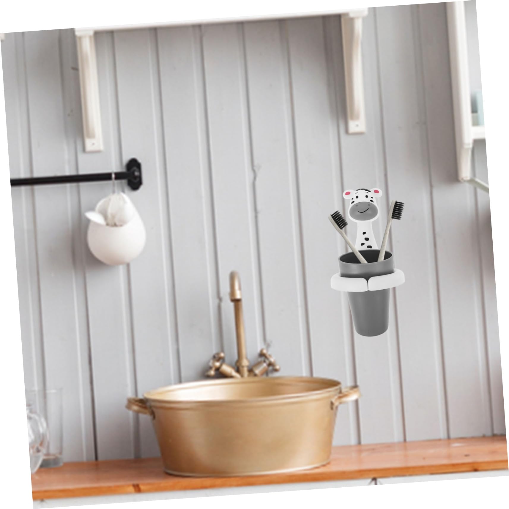NUOBESTY 5 Pezzi Porta Spazzolini da Muro per Organizer per Spazzolino da Denti per Bagno con Design Pratico e Sicuro