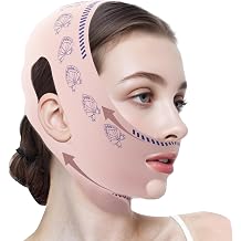Chin Strap for Sleeping, Reusable Double Chin Reducer Eliminator for Women, V Line Lifting Mask Face Slimming Strap, Breathable Jawline Exerciser Lifting & Firming Prevent Sagging