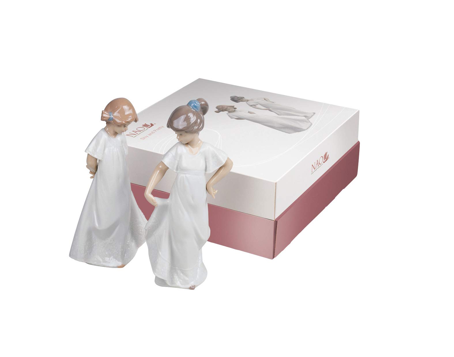 NAOPorcelain by Lladro PRETTY AND SHY ( PACK OF 2 GIRL FIGURES ) 2007019