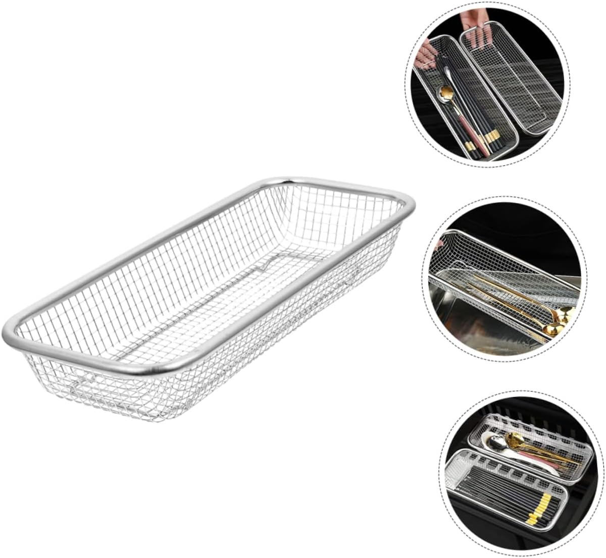 4pcs Dishwasher Cutlery Holder Practical Kitchen Utensil Drainer Basket for Easy Access and Cleaning for Dishwashers and Tableware Storage