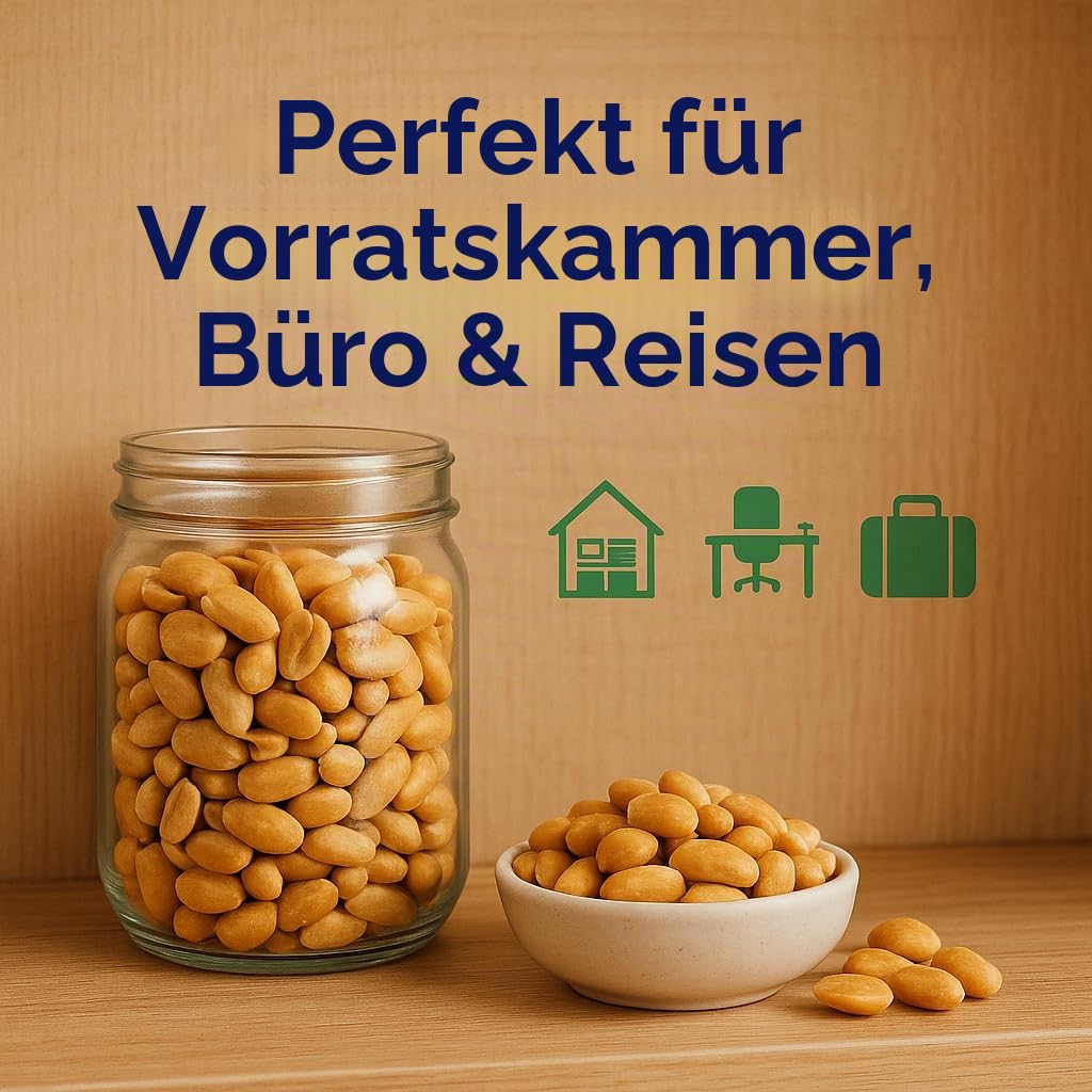 GiDeli Erdnüsse Geröstet ohne Salz und Öl 20kg im Eimer - Großpackung ungesalzener naturbelassener