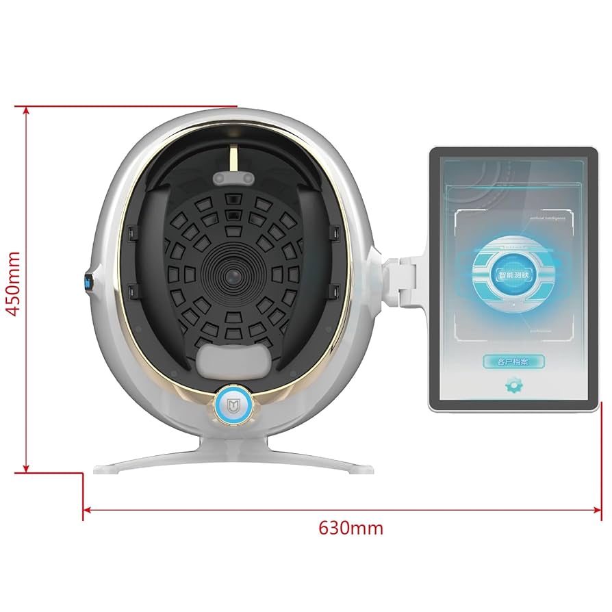 Amazon.co.jp: AI肌分析機、3Dプロフェッショナル顔肌検出器水分